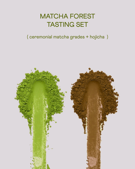 Matcha tea samples