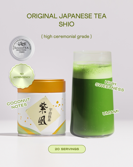 Siho ceremonial grade matcha powder from Uji, Kyoto – vibrant green Japanese tea in Dubai
