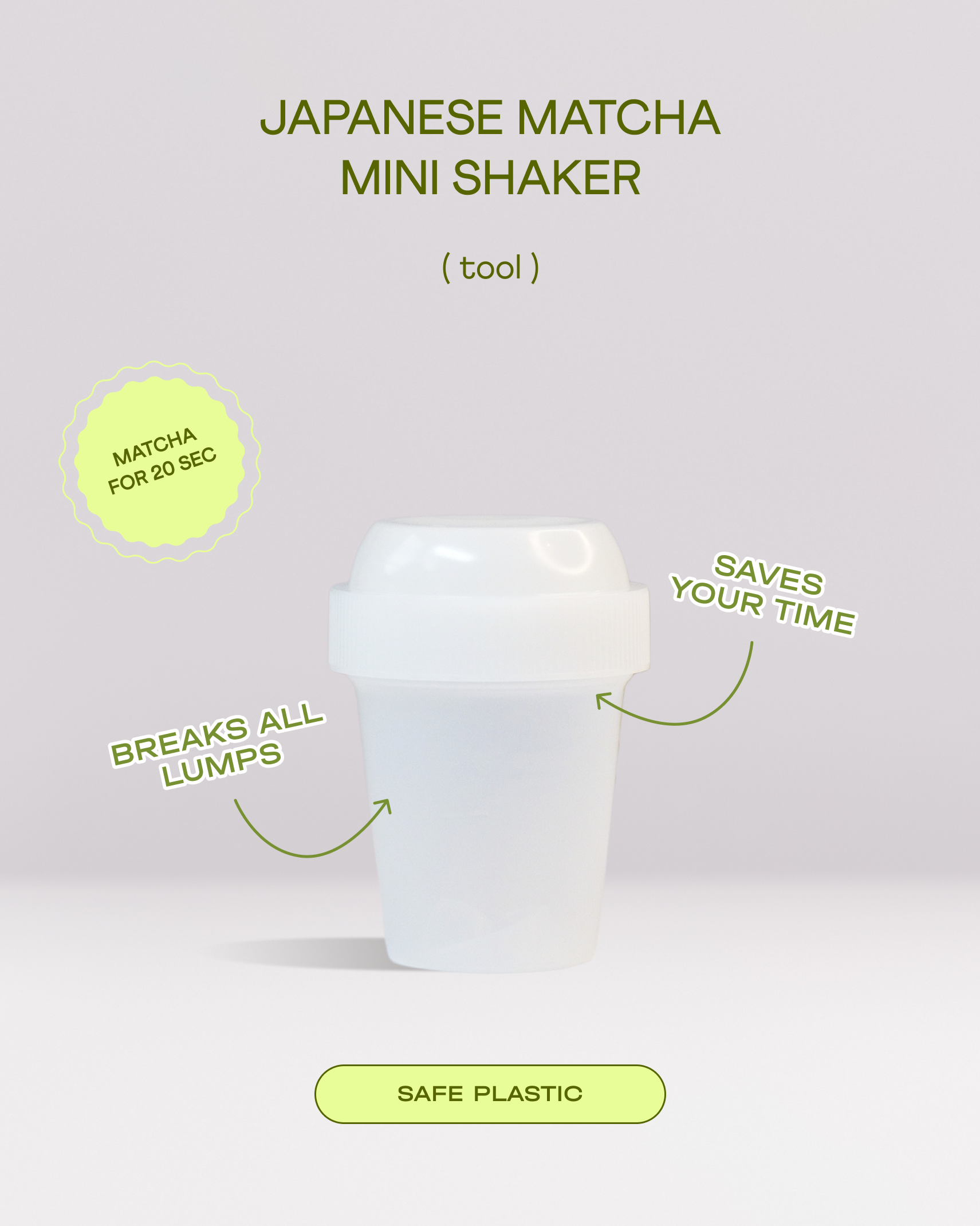Japanese matcha shaker tool – perfect matcha latte in a couple of seconds