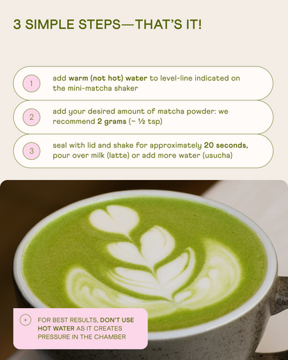 How to prepare matcha latte using matcha shaker
